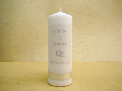 SET VELAS CEREMONIA SIMPLE 7x20cm